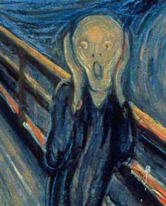 sezione del quadro "L'Urlo" di Edvard Munch